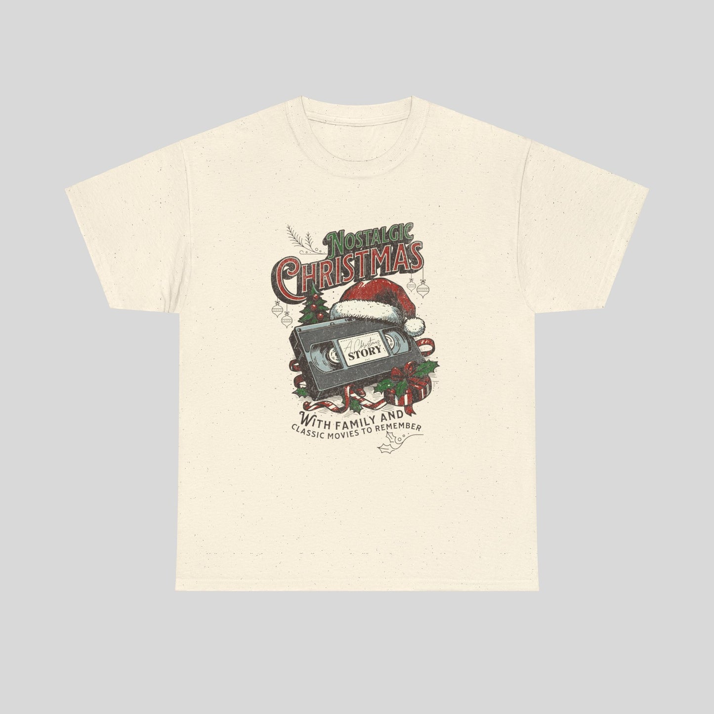 Nostalgic Christmas, Unisex Heavy Cotton Tee