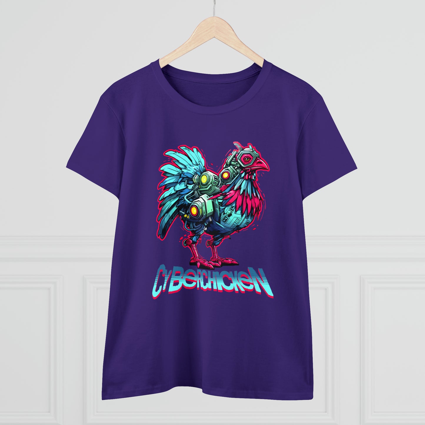 CyberChicken, Cyborg Chicken Women's Midweight Cotton Tee