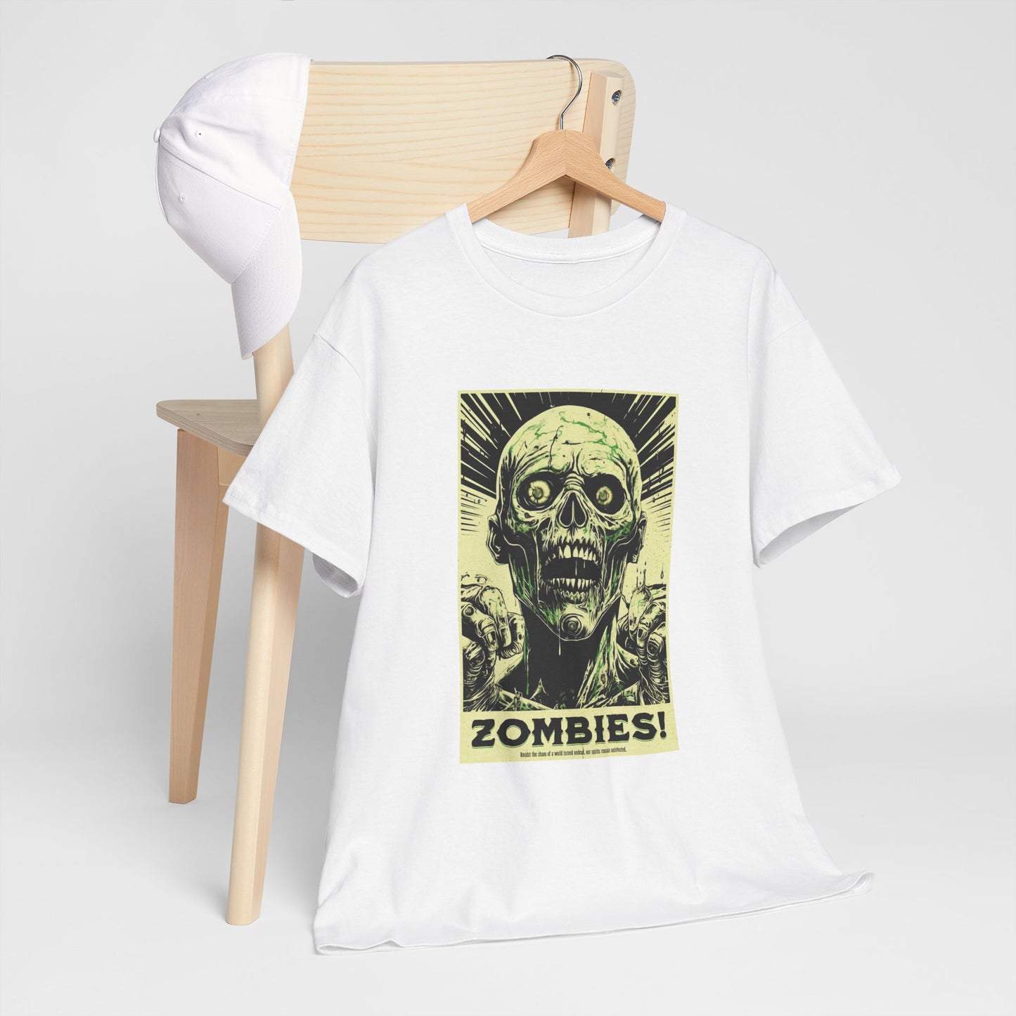 Zombies! Poster Style Unisex Heavy Cotton Tee