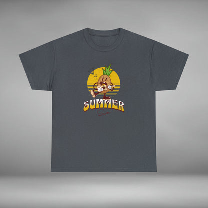 Summer Sun Pineapple, Unisex Heavy Cotton Tee