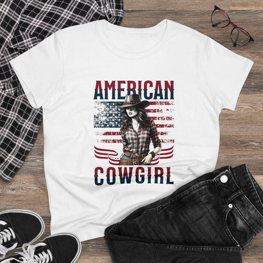 American Cowgirl Women's Midweight Cotton Tee
