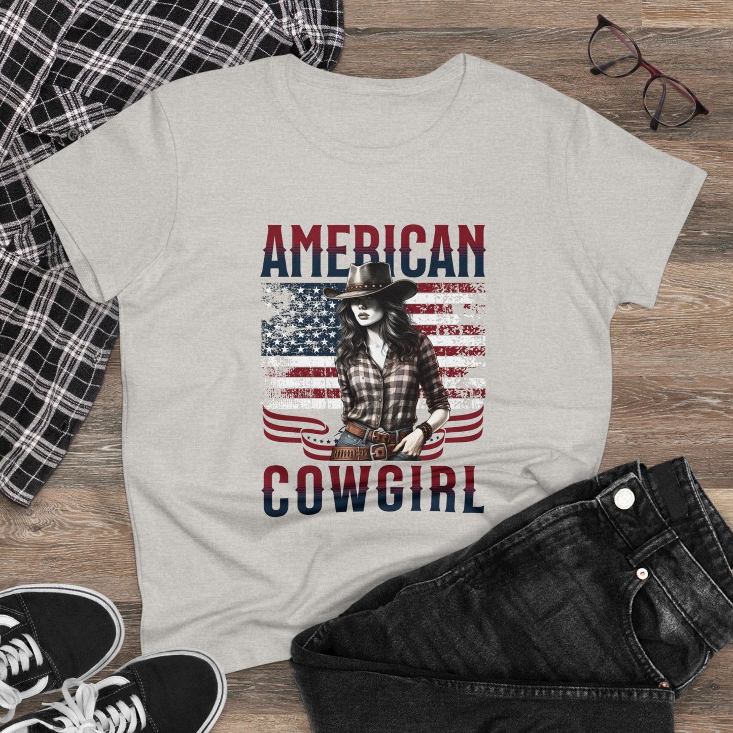 American Cowgirl Women's Midweight Cotton Tee