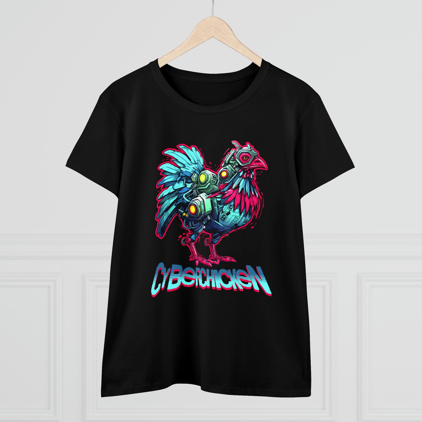 CyberChicken, Cyborg Chicken Women's Midweight Cotton Tee