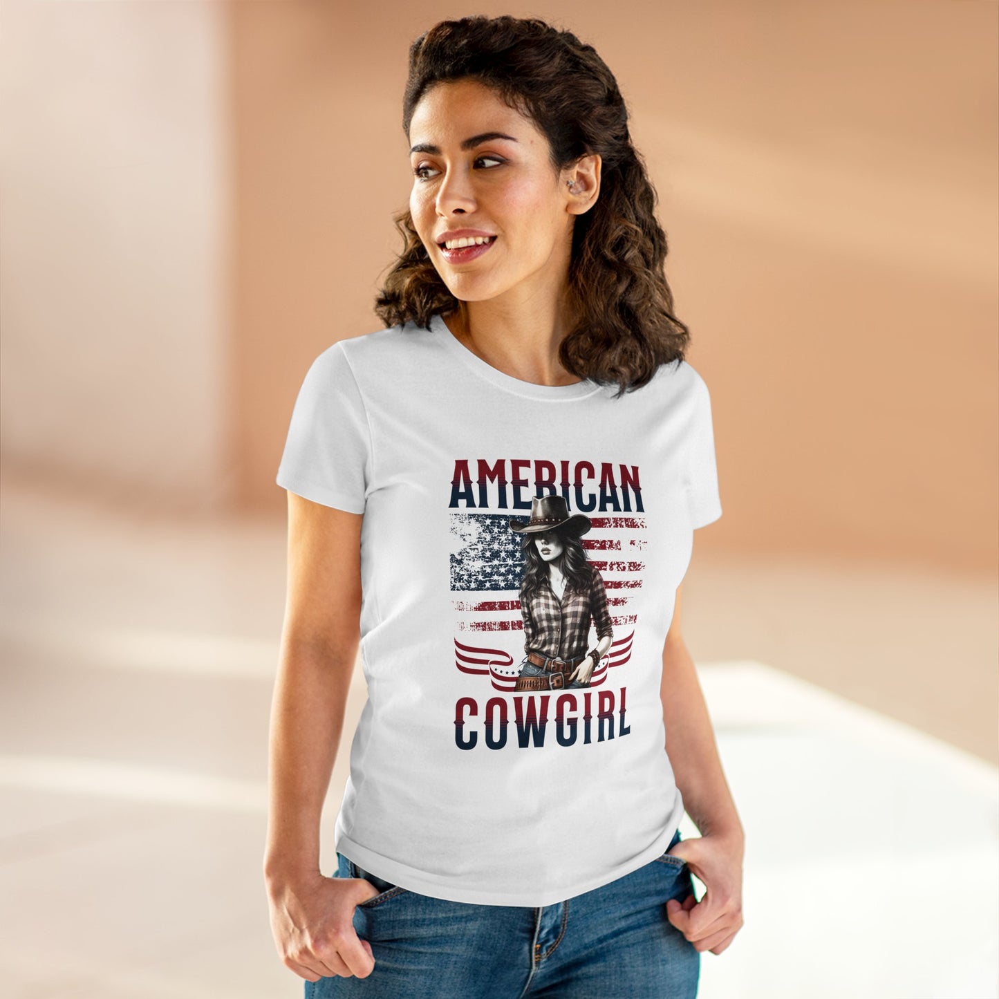 American Cowgirl Women's Midweight Cotton Tee