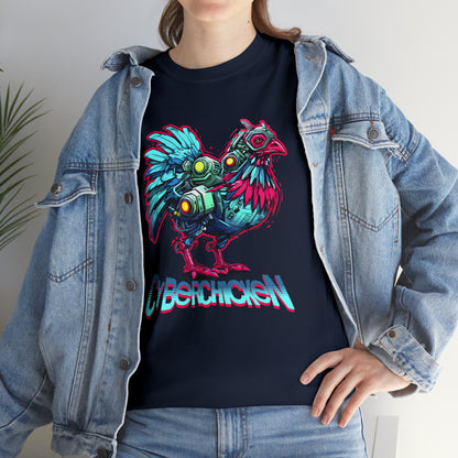 CyberChicken, Cyborg Chicken Unisex Heavy Cotton Tee