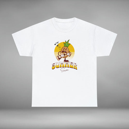 Summer Sun Pineapple, Unisex Heavy Cotton Tee