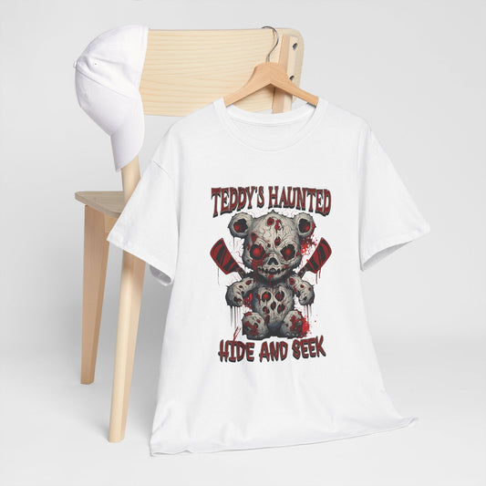 Teddy's Haunted Hide and Seek, Unisex Heavy Cotton Tee