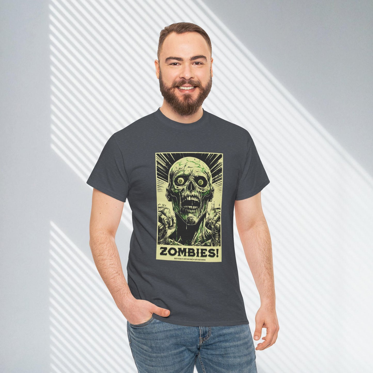 Zombies! Poster Style Unisex Heavy Cotton Tee