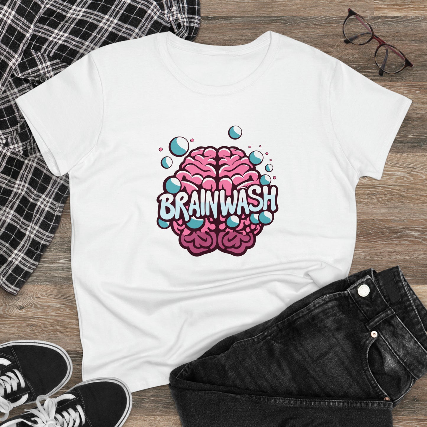 Brainwash, Women's Midweight Cotton Tee