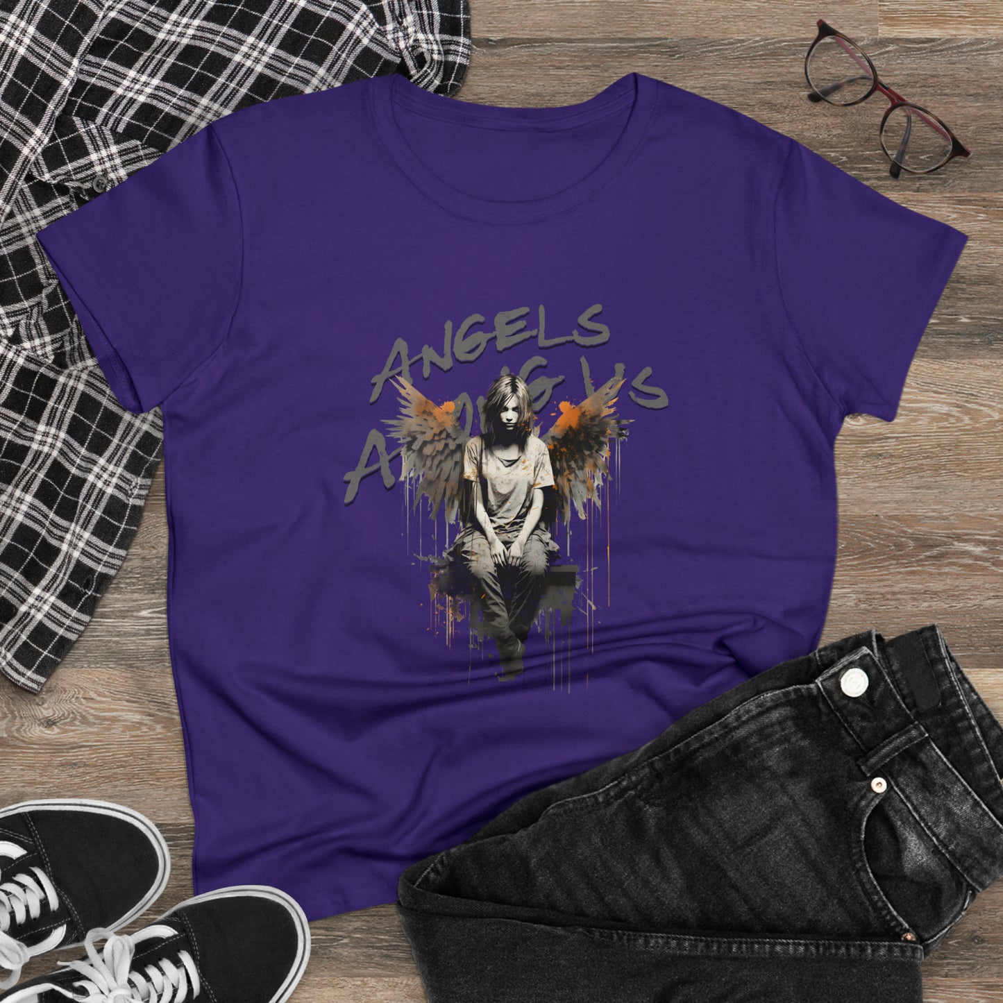 Angels Among Us Women's Midweight Cotton Tee