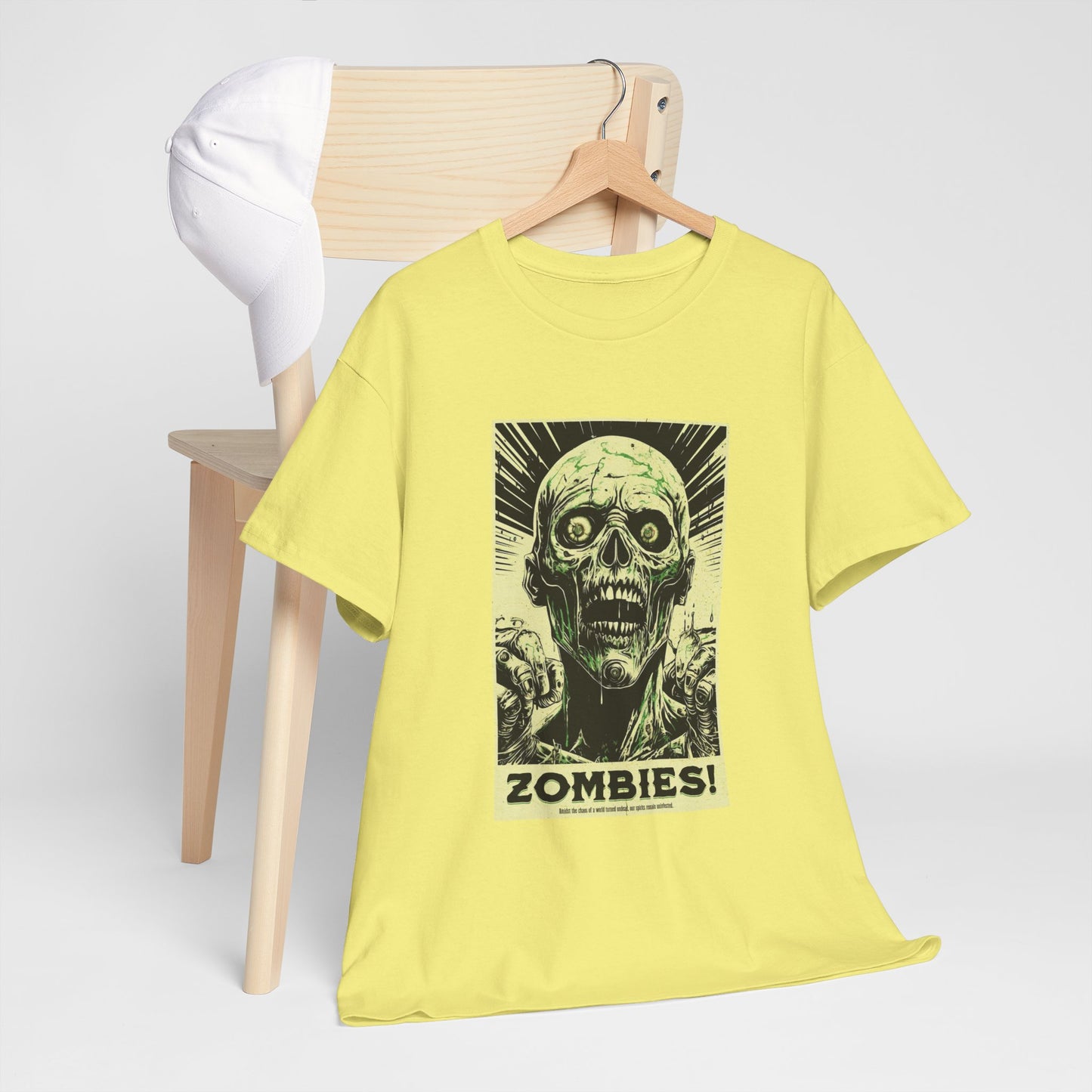 Zombies! Poster Style Unisex Heavy Cotton Tee