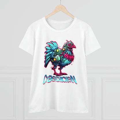 CyberChicken, Cyborg Chicken Women's Midweight Cotton Tee