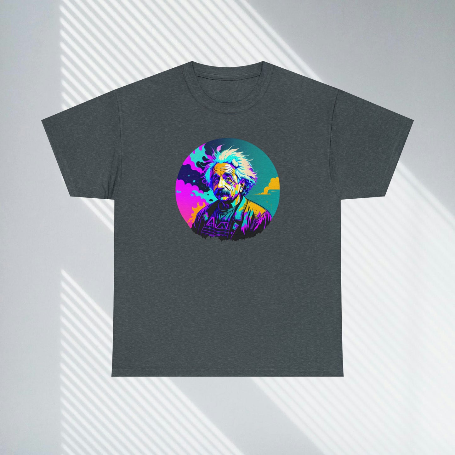 Albert Einstein, Custom Unisex Heavy Cotton Graphic Tee