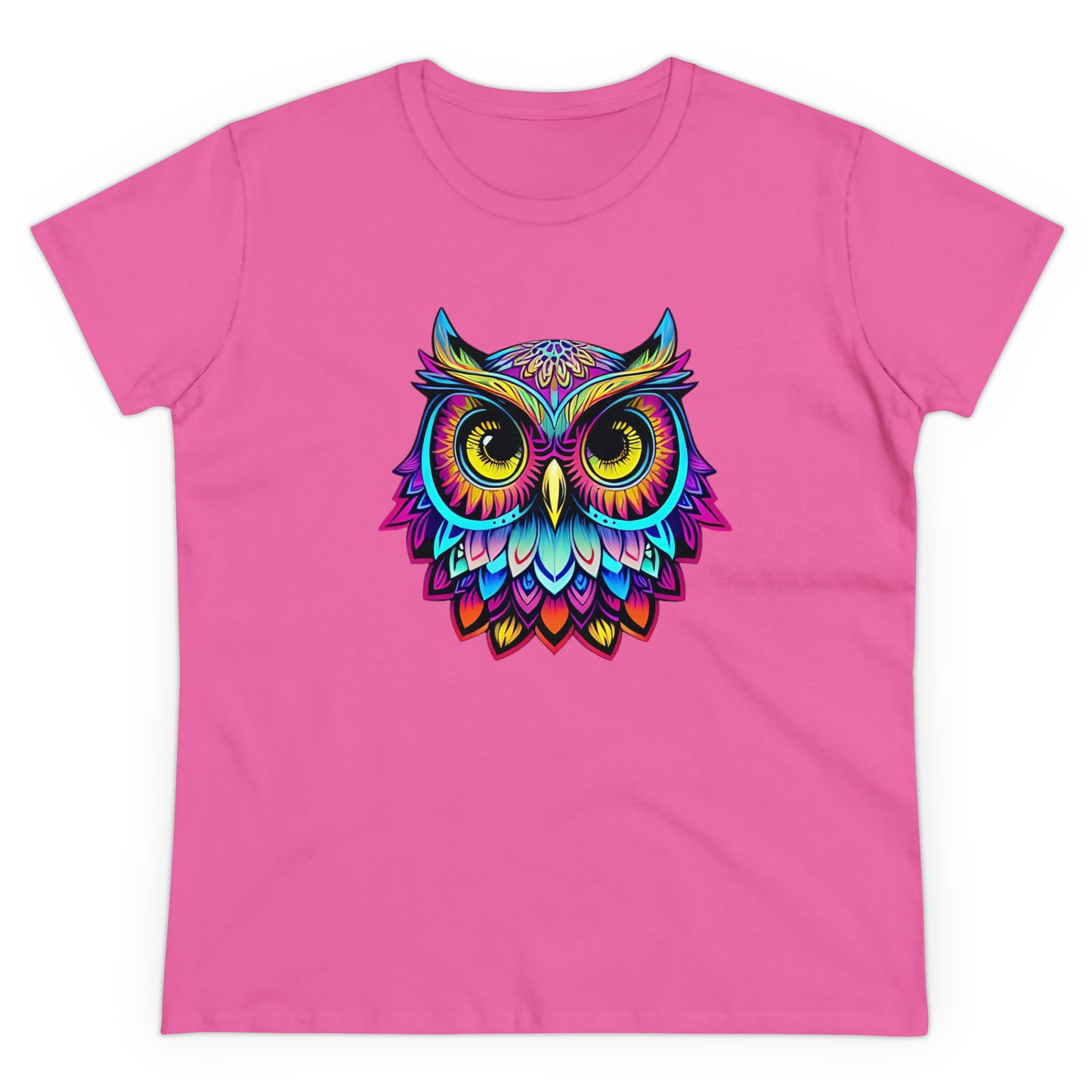 Colorful Owl, Women's Midweight Cotton Tee