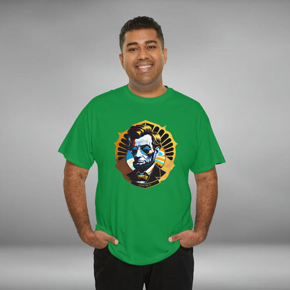 Abraham Lincoln, Custom Unisex Heavy Cotton Graphic Tee