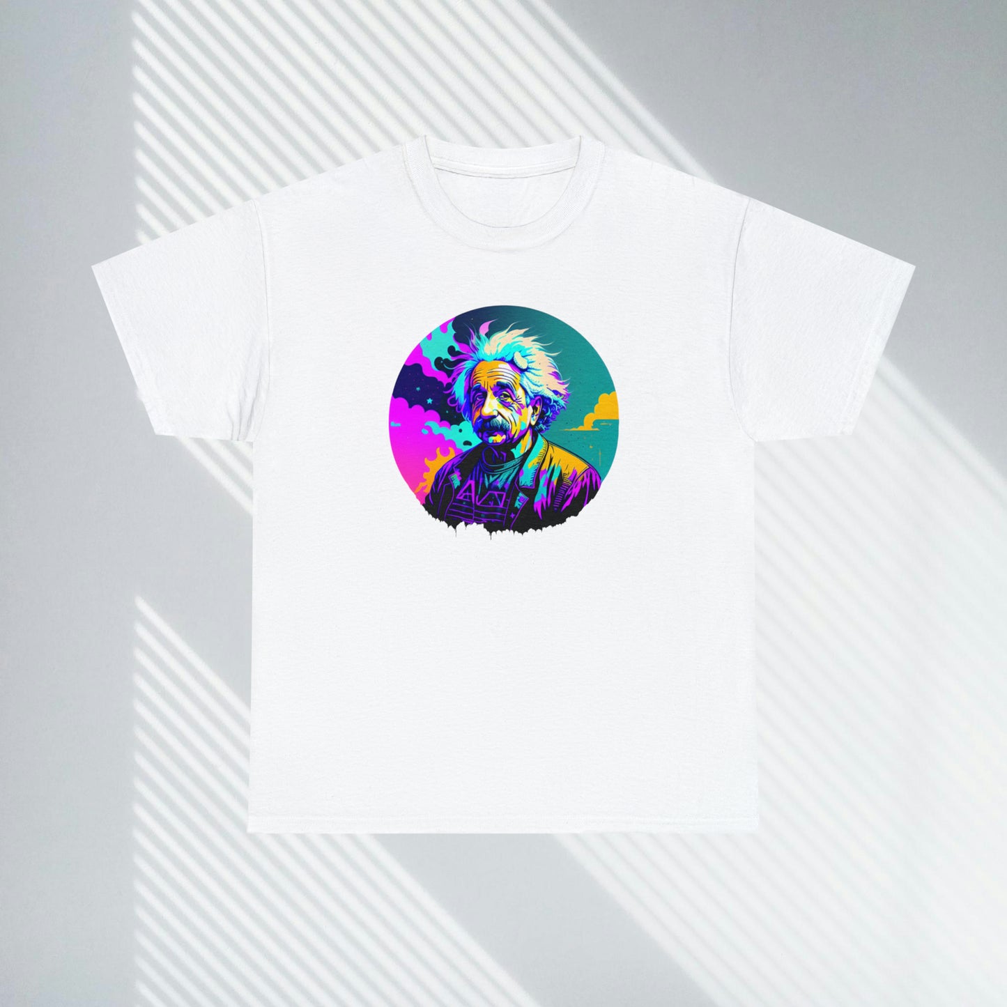 Albert Einstein, Custom Unisex Heavy Cotton Graphic Tee