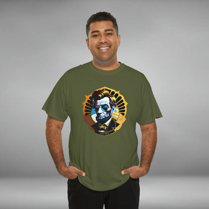 Abraham Lincoln, Custom Unisex Heavy Cotton Graphic Tee