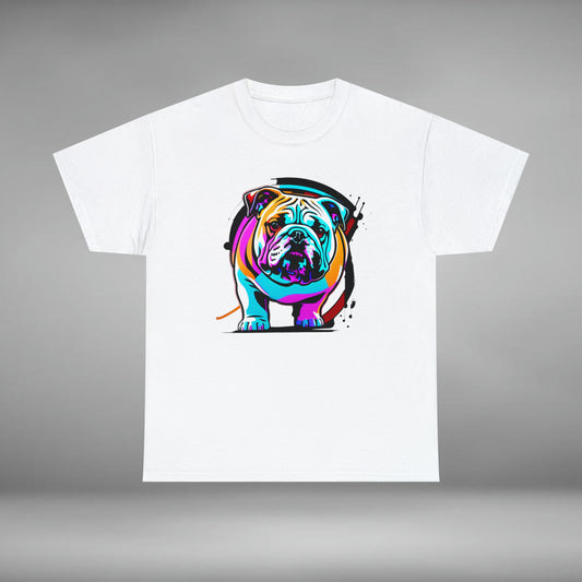 Bulldog, Custom Unisex Heavy Cotton Graphic Tee