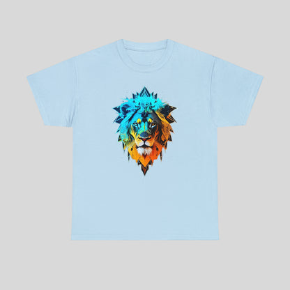 Colorful Lion, Custom Graphic Unisex Heavy Cotton Tee