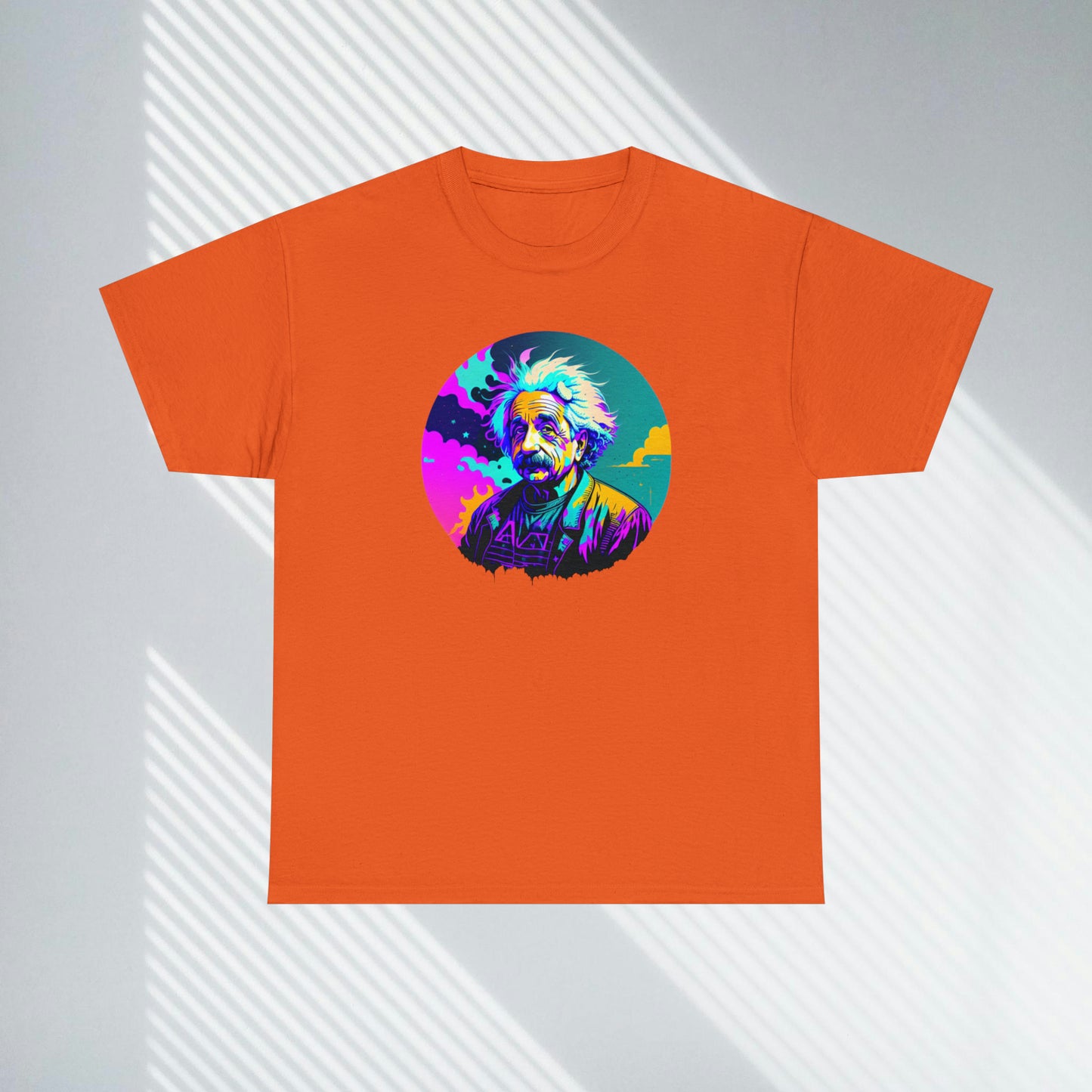 Albert Einstein, Custom Unisex Heavy Cotton Graphic Tee