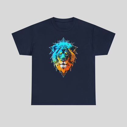 Colorful Lion, Custom Graphic Unisex Heavy Cotton Tee