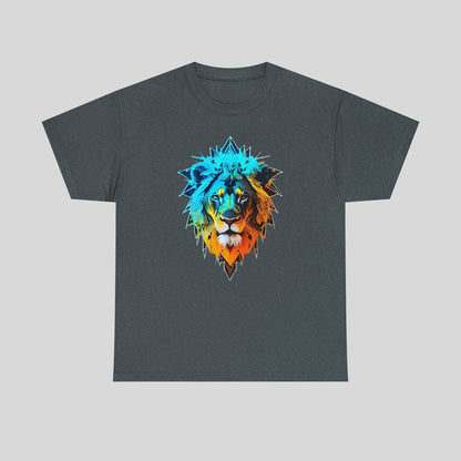 Colorful Lion, Custom Graphic Unisex Heavy Cotton Tee